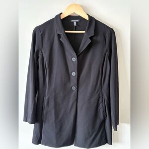 Eileen Fisher Black Stretch Jacket Blazer – Petite Large
